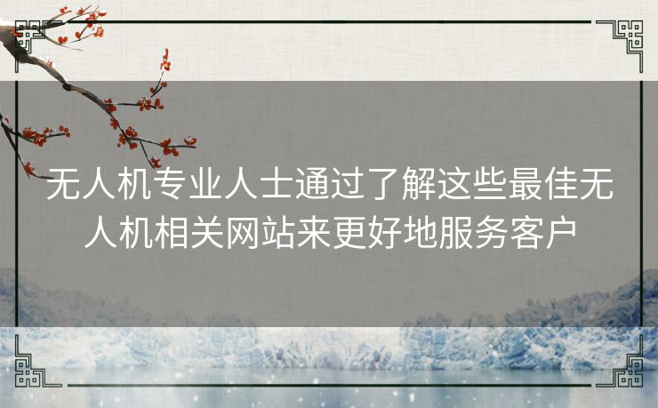 无人机专业人士通过了解这些最佳无人机相关网站来更好地服务客户