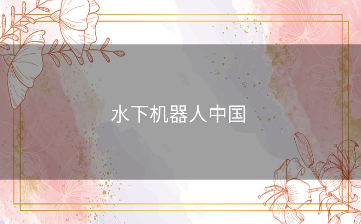 水下机器人中国 