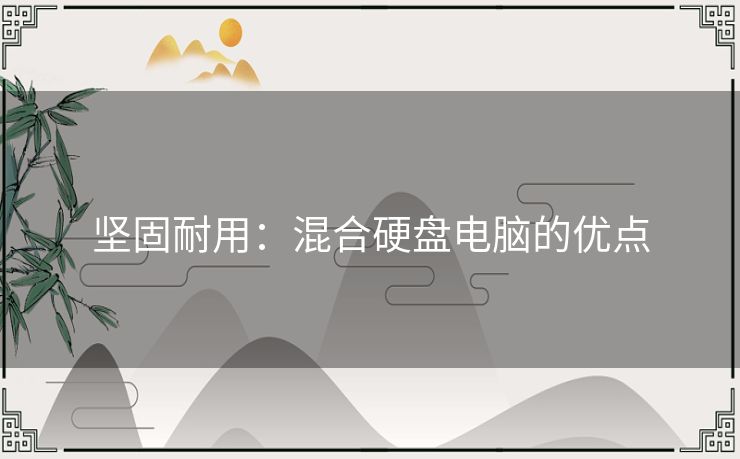 坚固耐用：混合硬盘电脑的优点