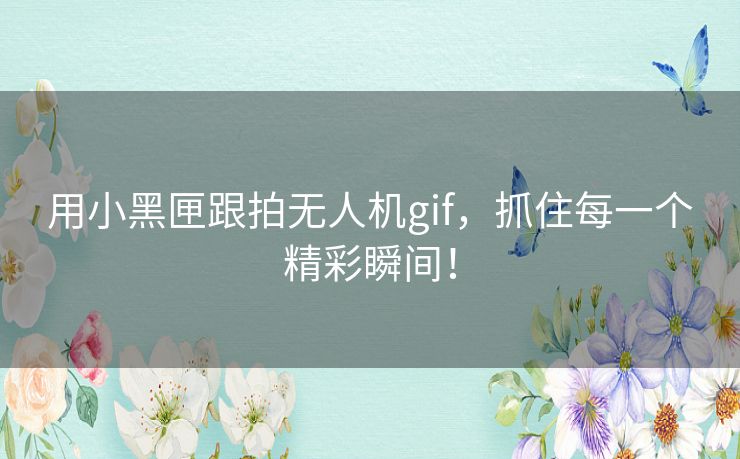 用小黑匣跟拍无人机gif，抓住每一个精彩瞬间！