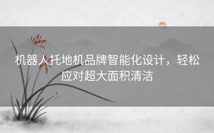 机器人托地机品牌智能化设计，轻松应对超大面积清洁