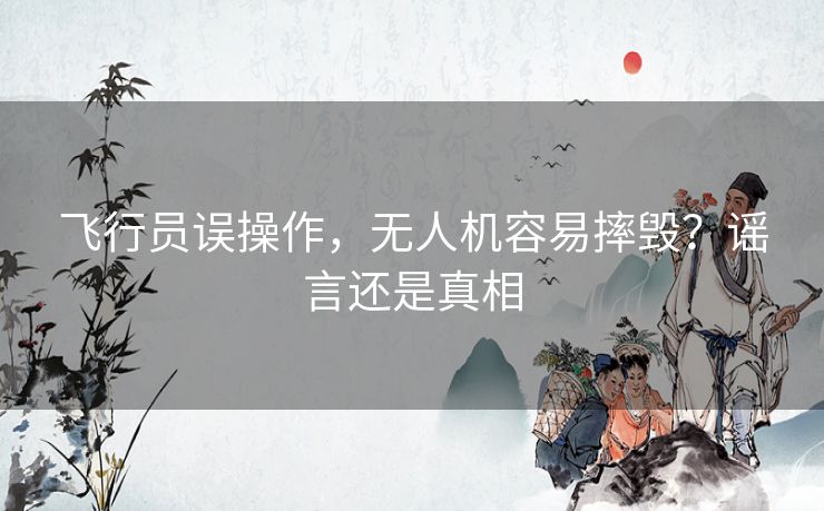 飞行员误操作，无人机容易摔毁？谣言还是真相