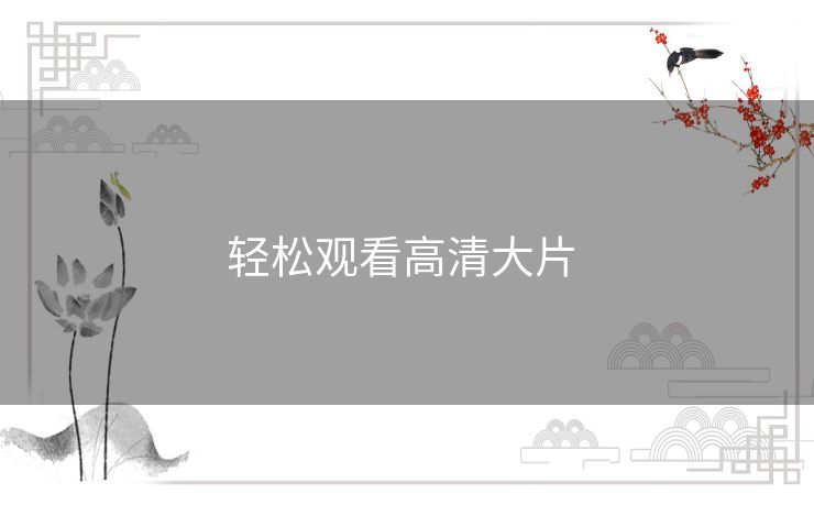 轻松观看高清大片 
