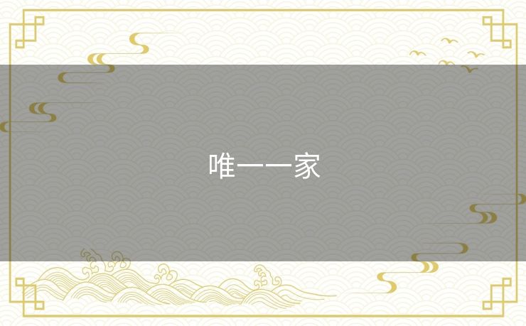 唯一一家