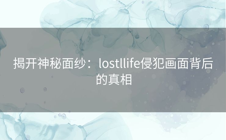 揭开神秘面纱：lostllife侵犯画面背后的真相