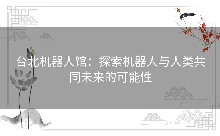 台北机器人馆：探索机器人与人类共同未来的可能性