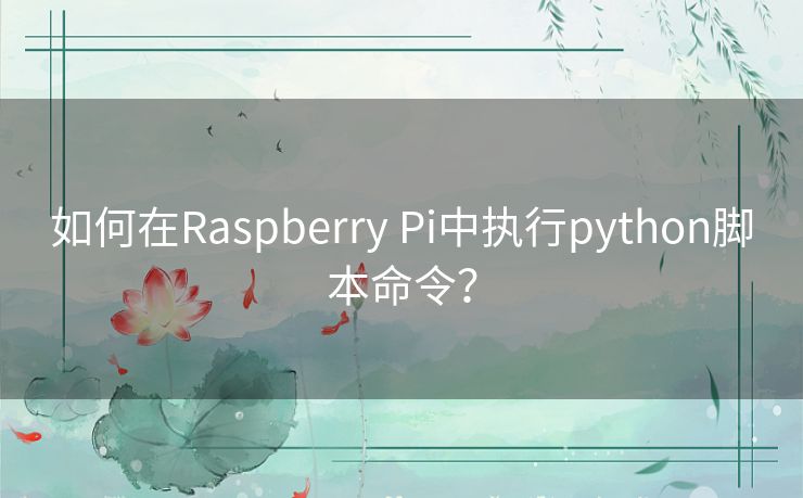 如何在Raspberry Pi中执行python脚本命令？