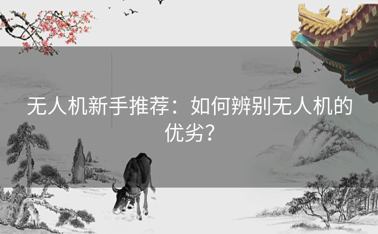无人机新手推荐：如何辨别无人机的优劣？