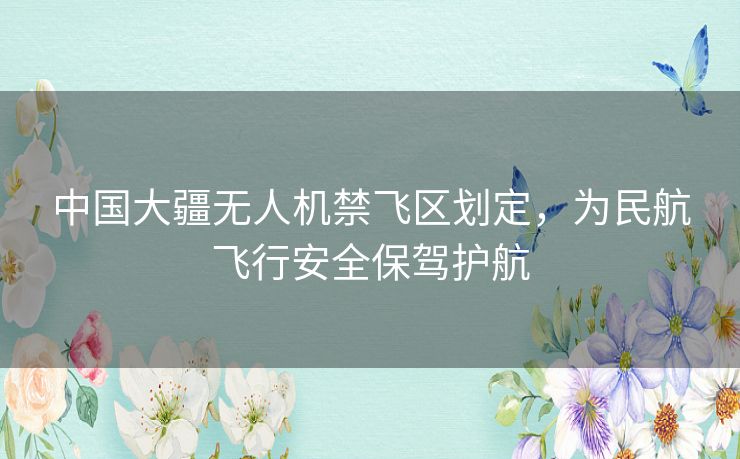 中国大疆无人机禁飞区划定，为民航飞行安全保驾护航