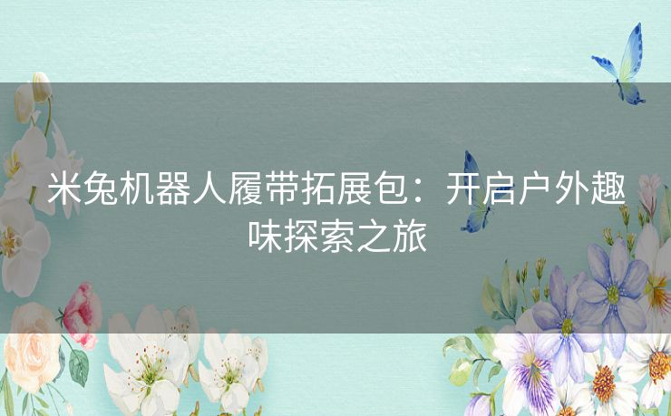 米兔机器人履带拓展包：开启户外趣味探索之旅
