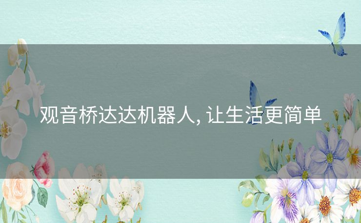 观音桥达达机器人, 让生活更简单