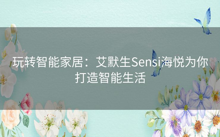 玩转智能家居：艾默生Sensi海悦为你打造智能生活