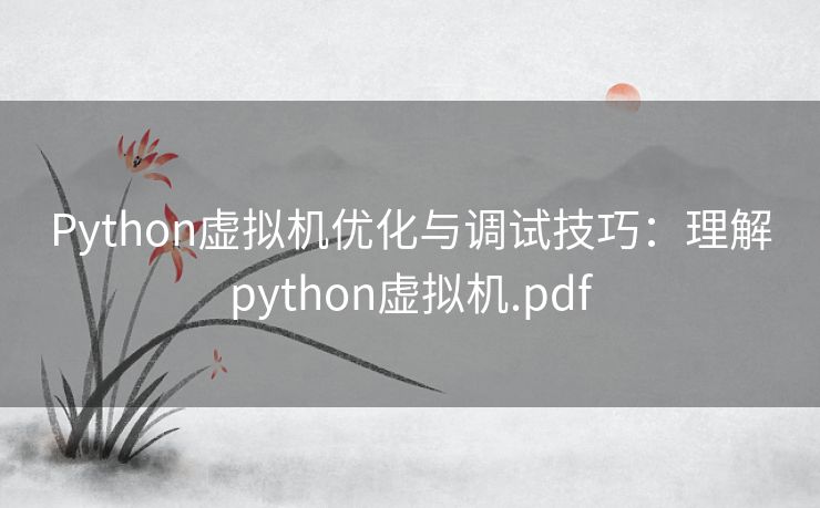 Python虚拟机优化与调试技巧：理解python虚拟机.pdf