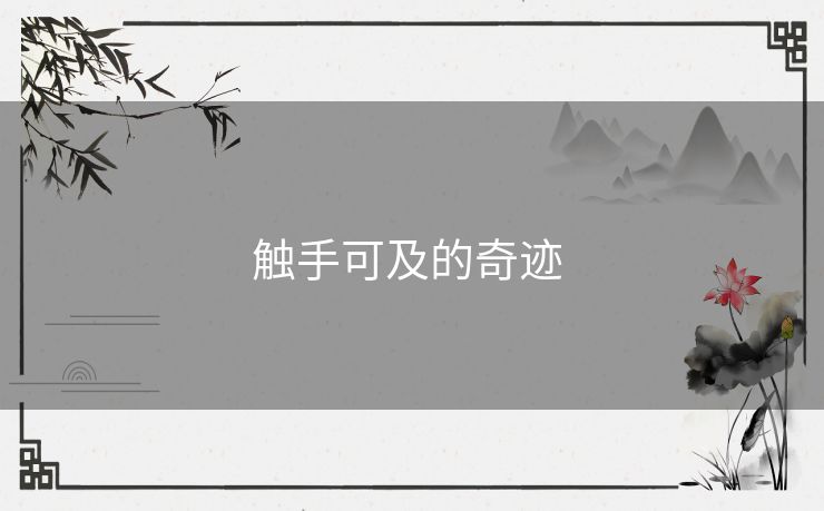 触手可及的奇迹 