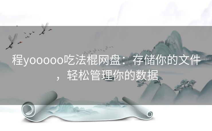 程yooooo吃法棍网盘：存储你的文件，轻松管理你的数据