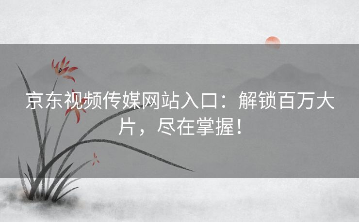 京东视频传媒网站入口：解锁百万大片，尽在掌握！
